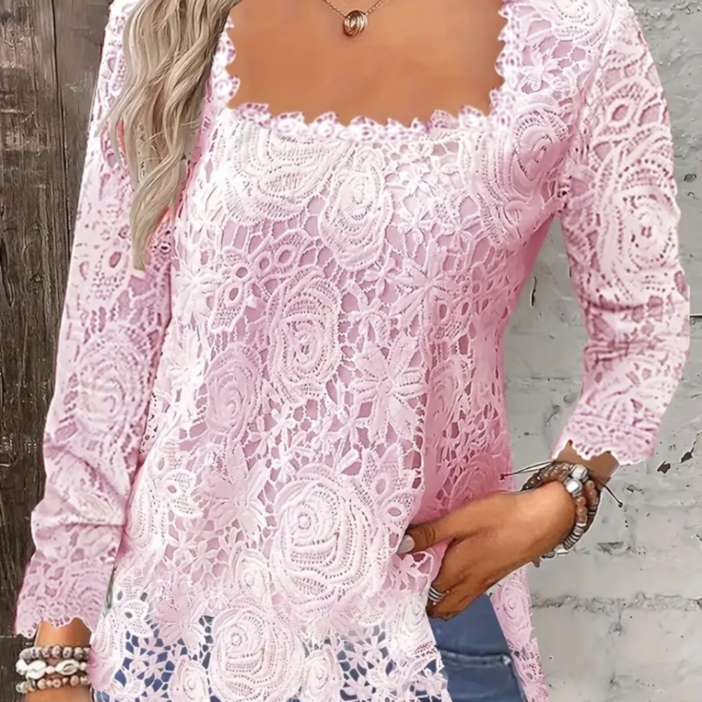 Pink Lace Women's Top